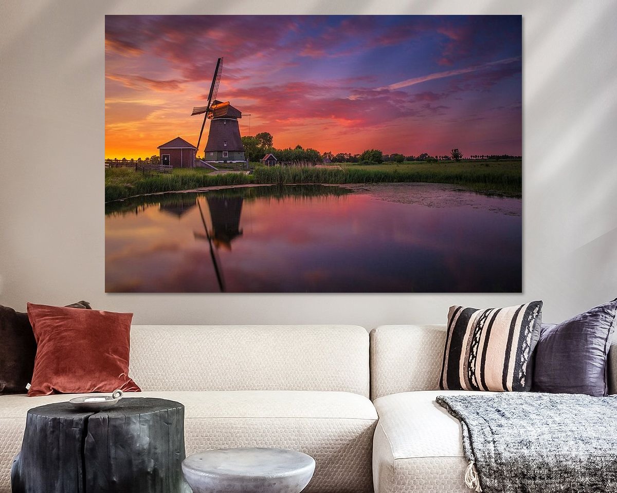 Voorbeeld van het werk in een kamer