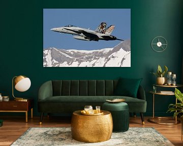 F18 Over the alps