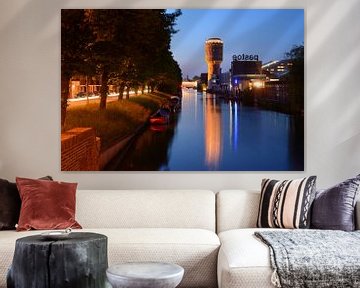 Vaartsche Rijn mit Wasserturm Heuveloord und Pastoe in Utrecht von Donker Utrecht