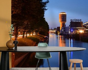 Vaartsche Rijn met watertoren Heuveloord en Pastoe in Utrecht van Donker Utrecht