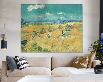 Weizenfeld mit Bauern in Auvers – Vincent van Gogh