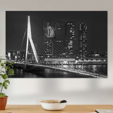The Erasmus Bridge in Rotterdam (Feijenoord Edition) by MS Fotografie | Marc van der Stelt