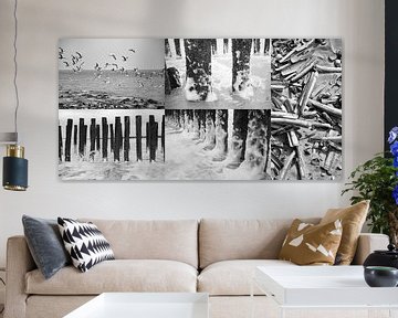 Strandleven in zwart-wit by Wies Steenaard