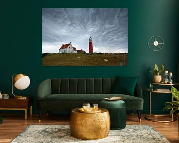 Prachtige lucht Vuurtoren  Texel van Ronald Timmer