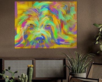 Hond schilderij Matze van Go van Kampen