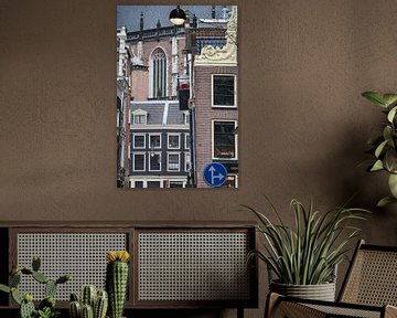 Amsterdam city centre, maze of buildings and street furniture by Suzan Baars