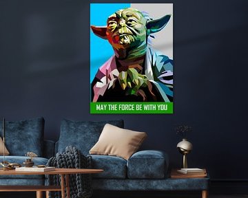 Pop Art Yoda - Star Wars van Doesburg Design