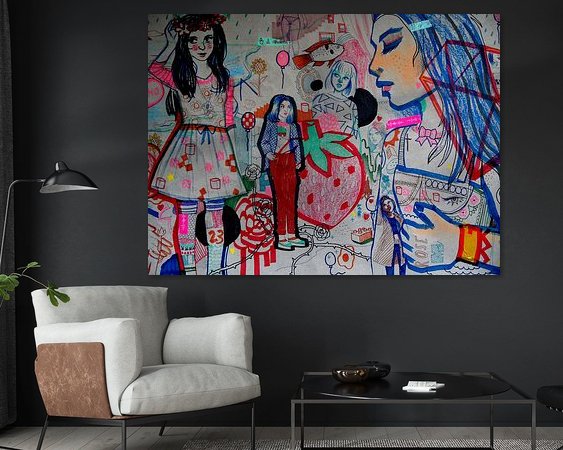 Voorbeeld van het werk in een kamer