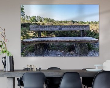 Bankje in Limburgs landschap van Jaap Mulder