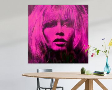 Motief Brigitte Bardot Roze Liefde Pop Art PUR van Felix von Altersheim
