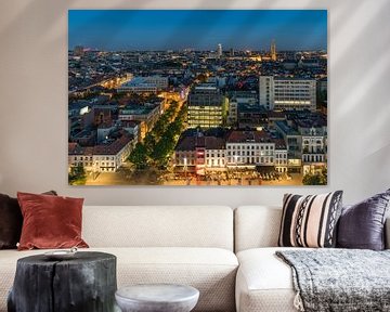 De skyline van Antwerpen in de nacht van MS Fotografie | Marc van der Stelt