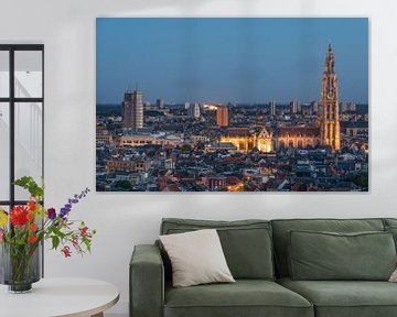 The cityscape of Antwerp by Night by MS Fotografie | Marc van der Stelt