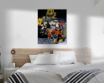 Verschiedene Blumen in einem Topf - Renoir