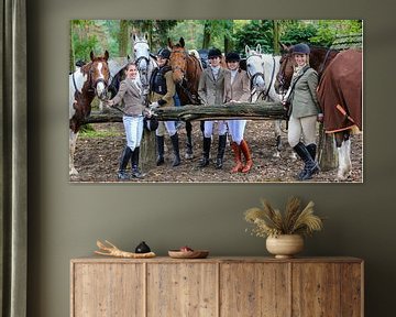 Paarden en amazone's van John Parren