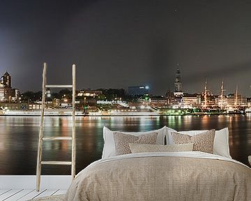 Panorama van Hamburg van Borg Enders