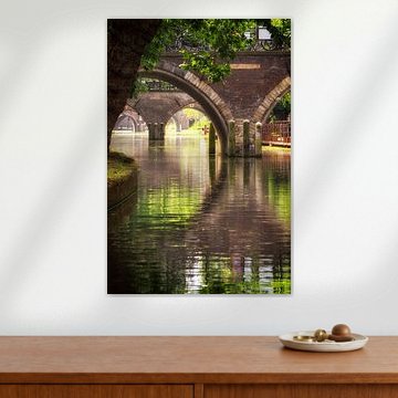 Vue du Hamburgerbrug, Weesbrug, Smeebrug, Geertebrug et Vollersbrug à Utrecht. sur André Blom Fotografie Utrecht