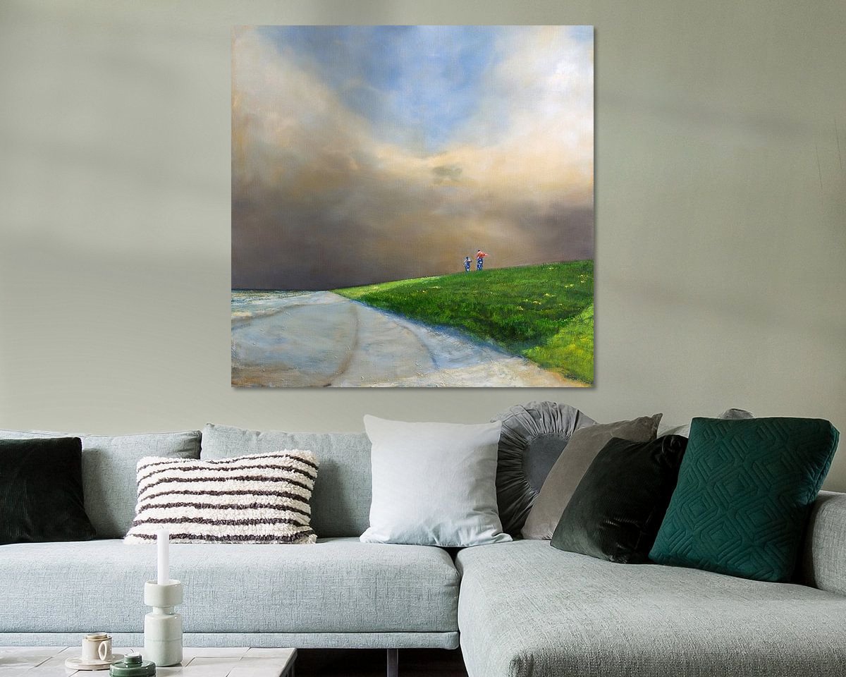 Voorbeeld van het werk in een kamer
