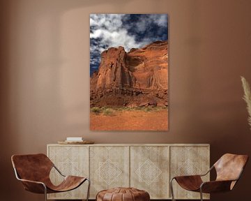 Rain God Mesa in Monument Valley van Louise Poortvliet