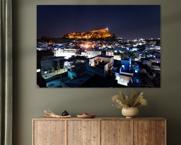 Jodhpur, blue city of rajasthan, india van Mark Bonsink