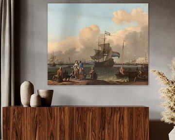 Ludolf Bakhuysen. The IJ off Amsterdam with frigate 