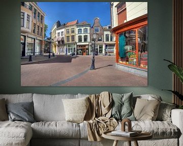 Street in Gouda, Holland von Jan Kranendonk