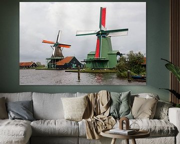 Windmills near Amsterdam sur Jan Kranendonk