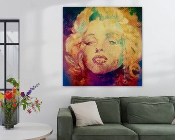 Marilyn Monroe Colourful Pop Art  by Felix von Altersheim