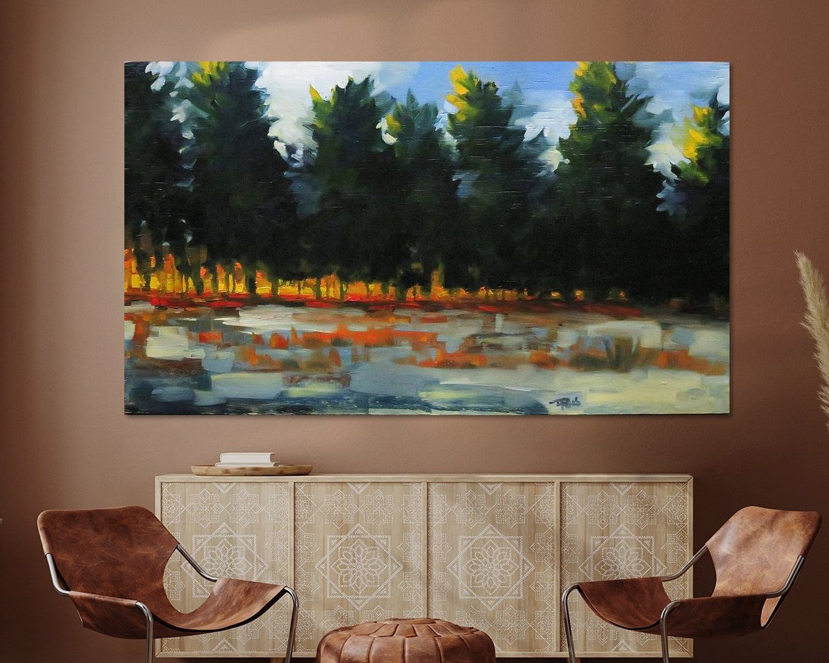 Voorbeeld van het werk in een kamer
