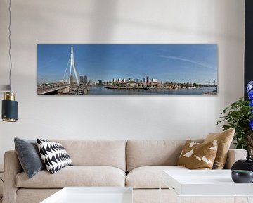  Rotterdam skyline with northern island and 3 bridges. by Hille Bouma