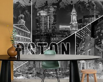 BOSTON Urban Collage No. 1 van Melanie Viola