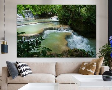 Kouang Si Waterfall van Roland de Zeeuw fotografie
