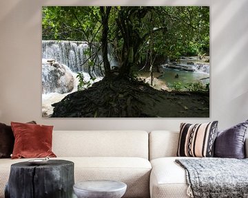 Kouang Si Waterfall van Roland de Zeeuw fotografie