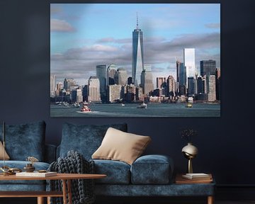 Zicht op de skyline van Manhattan von Tineke Mols