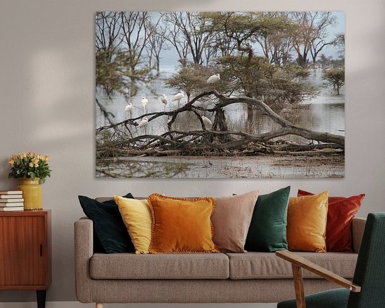 Voorbeeld van het werk in een kamer
