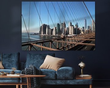 Skyline New York vanaf Brooklyn Bridge  von Tineke Mols