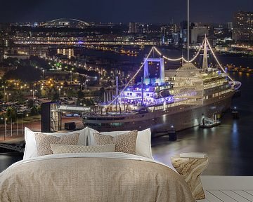 Het cruiseschip ss Rotterdam in Rotterdam Katendrecht van MS Fotografie | Marc van der Stelt