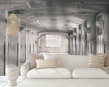 Abandoned sites: Sphinx factory Maastricht Eiffel building columns gallery.