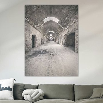 Abandoned sites: Sphinx factory Maastricht vaulted corridor. by OK-ART