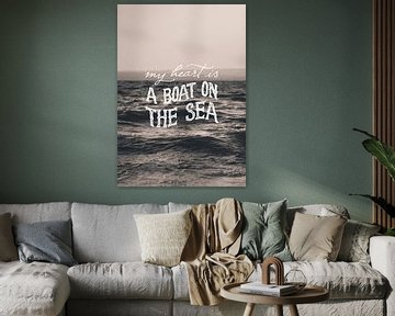 A boat on the sea