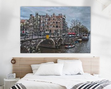Amsterdamse grachten (Prinsengracht I) van Arthur Wijnen