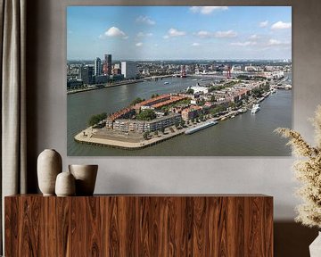 Het uitzicht op het Noordereiland in Rotterdam van MS Fotografie | Marc van der Stelt