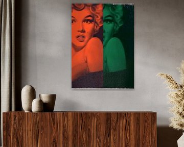 Marilyn Monroe Neon Kleurrijk Pop Art PUR 2 van Felix von Altersheim