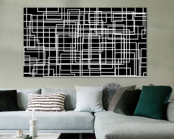 Labyrint in zwart-wit van Gera Wijlens