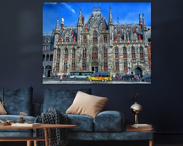 Historische stadhuis van Brugge Belgie