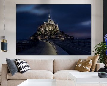 Mont Saint-Michel by Night van Mario Calma