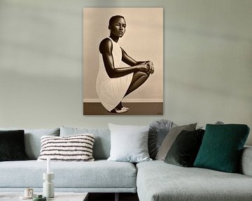 Lupita Nyong'o Schilderij von Paul Meijering