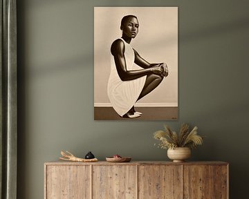 Lupita Nyong'o Schilderij van Paul Meijering