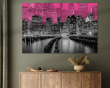 MANHATTAN skyline | Graphic Art | roze