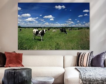 Kühe auf der Wiese von MSP Canvas