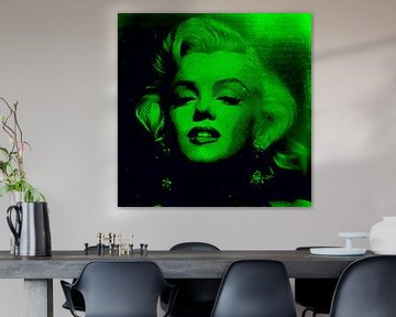 Marilyn Monroe Neon Cadeau Groen Kleurrijk Pop Art PUR
